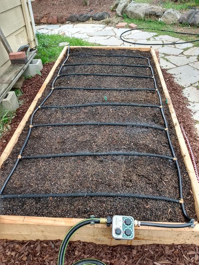 1/2" id - 100ft Black Vinyl Tubing Flexible PVC Tube Hybrid Hose Transfer Water Fuel Gas for Pond Fountain Garden Waterfall, Durable and Safe, with 2 Hose Clamps-VerdiqueGarden