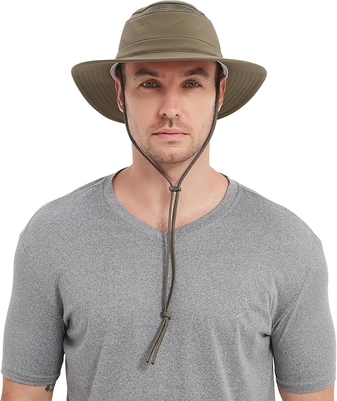 Cimarron Wide Brim Safari Sun Hat for Women & Men – UPF 50+ Outdoor Fishing Hat | Hiking, Running Travel Sun Protection Hat-VerdiqueGarden