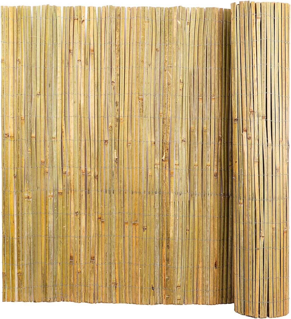 Natural Bamboo Slat Screening,4FT x 13FT Bamboo Fence Panel for Garden Privacy Fence Screen for Indoor or Outdoor(1.2m*4m Approx)-VerdiqueGarden
