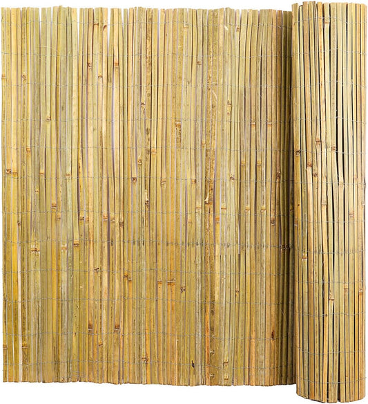 Natural Bamboo Slat Screening,4FT x 13FT Bamboo Fence Panel for Garden Privacy Fence Screen for Indoor or Outdoor(1.2m*4m Approx)-VerdiqueGarden