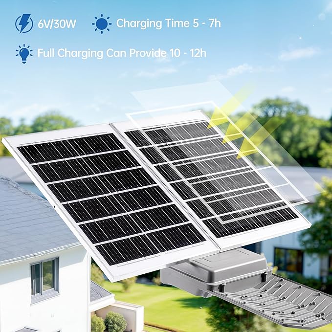 11000W Solar Street Light Outdoor with Dual Solar Panels IP65 Waterproof – 650,000LM 3-Sided LED Lights, 144pcs LEDs, 50000mAh Battery, Motion Sensor, Dusk to Dawn for Parking Lot, Yard,Garden-VerdiqueGarden