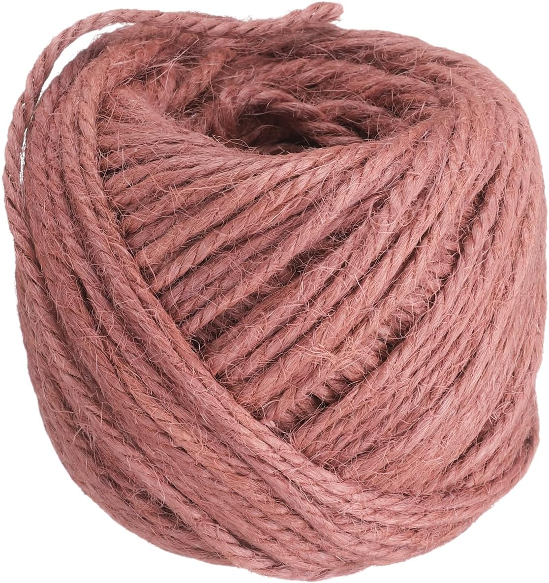 uxcell 164 Feet Natural Jute Twine String,3mm Thin Garden Twine Rope Colored Plant String Cord for DIY Art Crafts Gift Wrapping Decoration Packing Gardening Plant Hanger,Pink-VerdiqueGarden