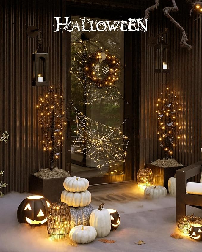 Homemory 4 Pack 20 Ft 60 LED Fairy Lights Battery Operated Christmas Lights with Remote Waterproof 8 Modes Firefly Twinkle String Lights for Party Bedroom Wedding Halloween Decorations-VerdiqueGarden