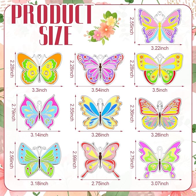 30 Sets Suncatchers Window Art Kits, DIY Sun Catchers Bulk Crafts Paint Your Own Window Ornaments for Boys Girls Classroom Home Party Birthday Activity Decor (Butterfly Style)-VerdiqueGarden