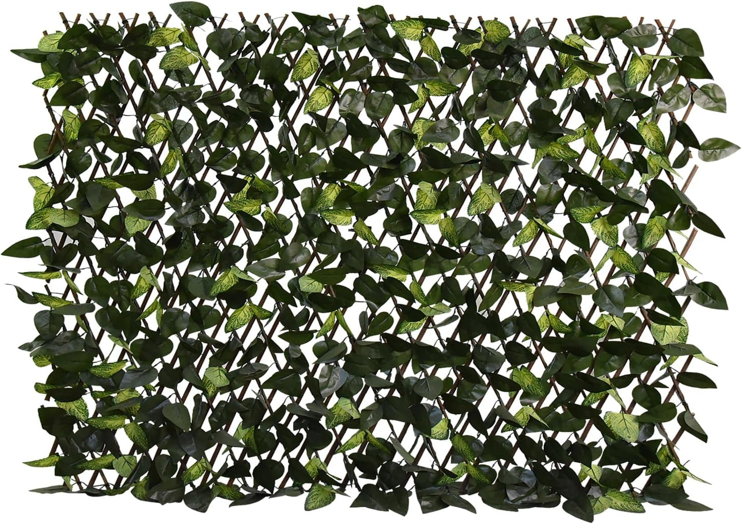 Expandable Fence Privacy Screen for Balcony Patio Outdoor,Decorative Faux Ivy Fencing Panel,Artificial Hedges (Single Sided Leaves-VerdiqueGarden