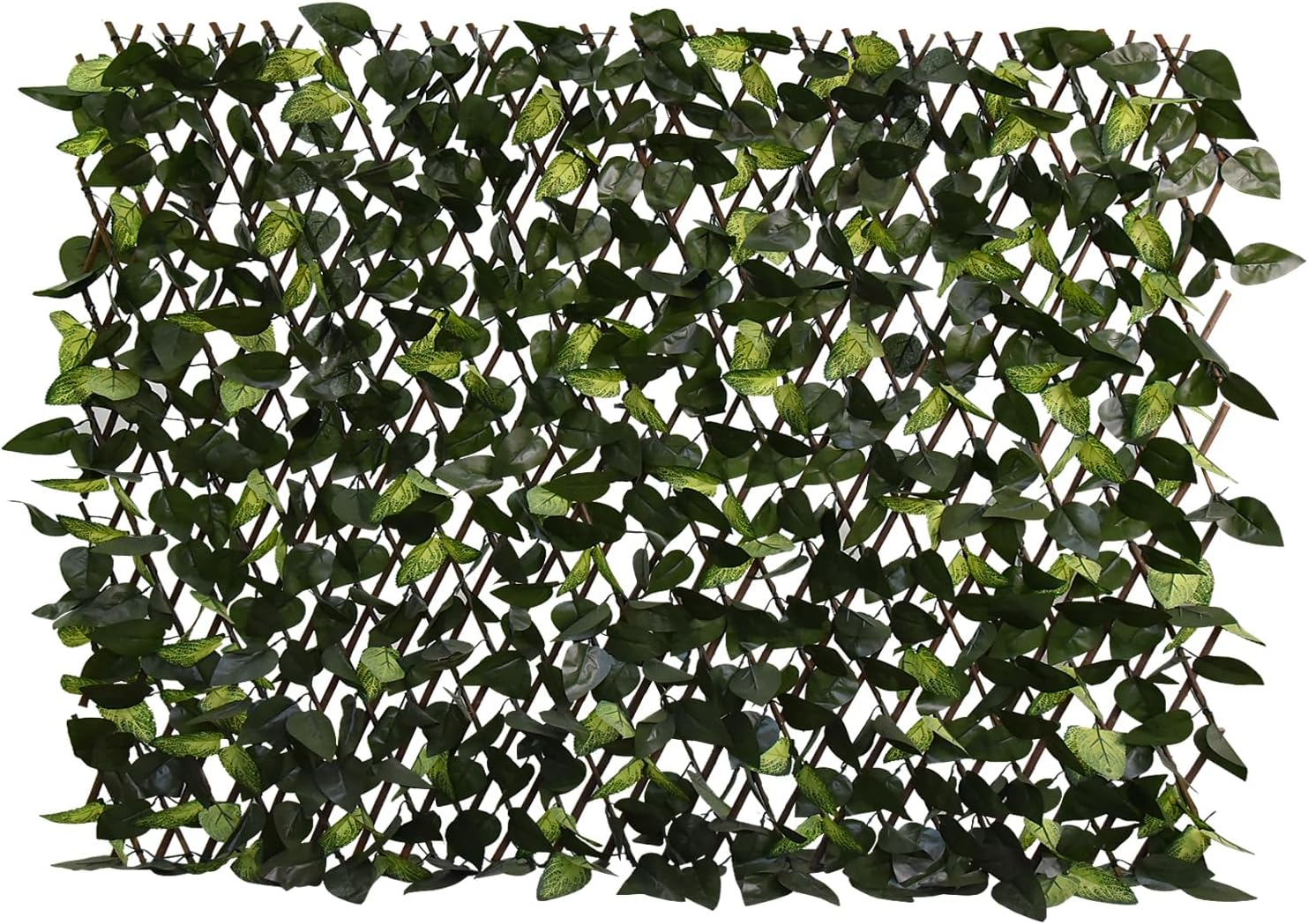 Expandable Fence Privacy Screen for Balcony Patio Outdoor,Decorative Faux Ivy Fencing Panel,Artificial Hedges (Single Sided Leaves-VerdiqueGarden