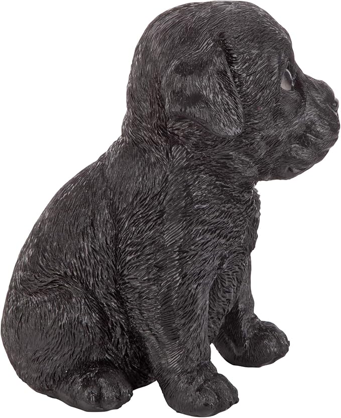 Design Toscano Black Lab Puppy Partner Collectible Dog Statue-VerdiqueGarden
