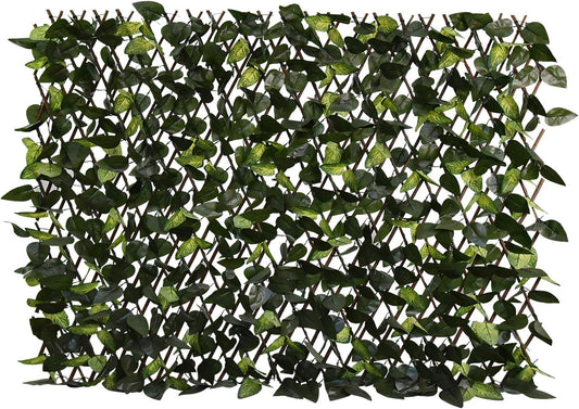Expandable Fence Privacy Screen for Balcony Patio Outdoor,Decorative Faux Ivy Fencing Panel,Artificial Hedges (Single Sided Leaves)…-VerdiqueGarden