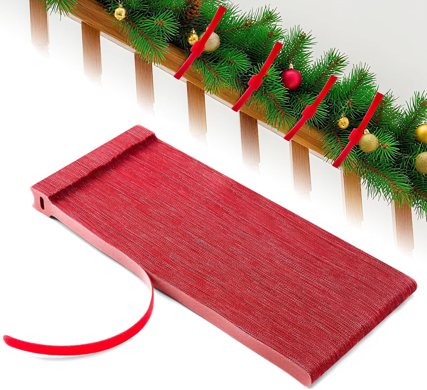100 Pcs Christmas Garland Ties 12Inch Adjustable Holiday Garland Twist Ties for Holiday Halloween Tree Wreath Party Yard Wall Doorway Reusable Nylon Garden Cable Straps Decoration(Red)-VerdiqueGarden