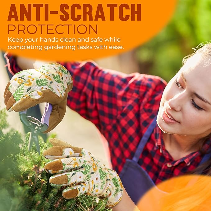 HANDLANDY Women Safety Work Gloves Utility Touch Screen Working Grip Glove for Yardwork Gardening Breathable Mechanic Gloves-VerdiqueGarden