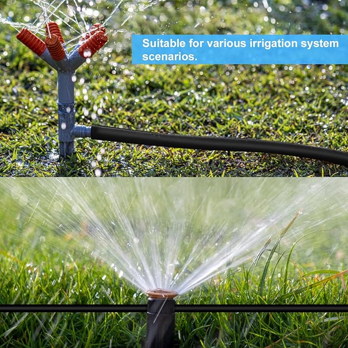 1/4 PE Drip Irrigation Tubing, 100FT Drip Irrigation Hose, Push-To-Connect Compatible- Misting Tubing or Blank Distribution Tubing for DIY Garden Irrigation Hydroponics System-VerdiqueGarden