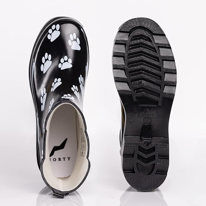 NORTY - Womens Ankle Rain Boots - Ladies Waterproof Winter Spring Garden Boot runs ½ size large-VerdiqueGarden