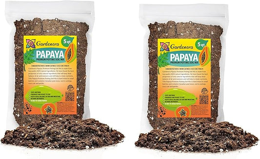 Papaya Plant Potting Soil - All-Natural Blend for Thriving Papaya Plants - Boosts Root Health and Fruiting Potential - 10 Quart-VerdiqueGarden