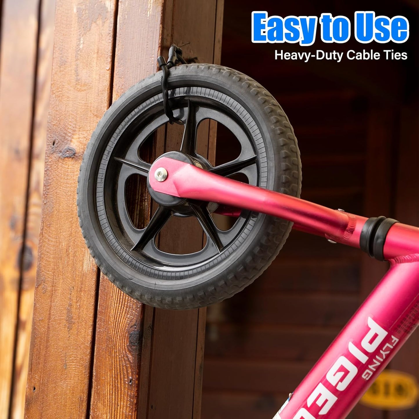 Reusable Rubber Twist Ties - 32-Inch Bendable Heavy Duty, Black Silicone Ties for Bundling and Holding, Indoor/Outdoor Use (8pcs)-VerdiqueGarden