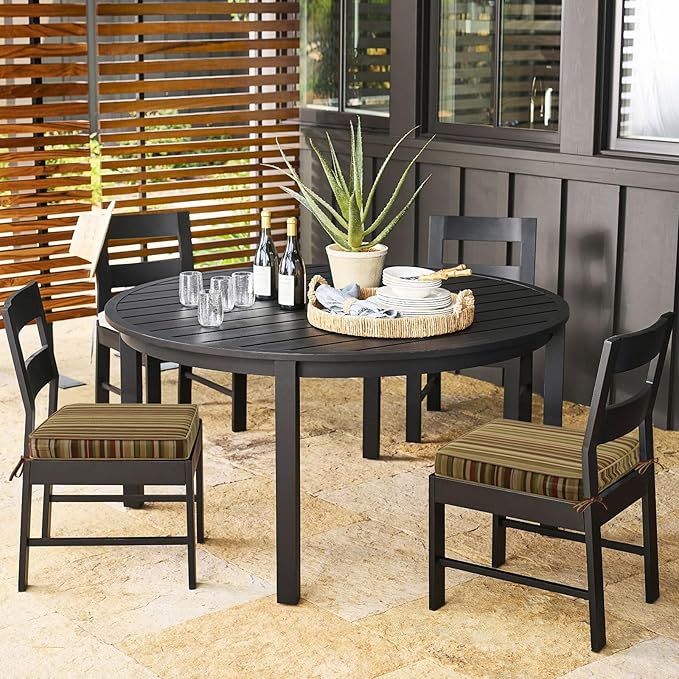 Outdoor Square Corner Seat Cushion, 19"x19"x3", Set of 4, Non Slip Seat Cushion Pads with Removable Cover for Patio Furniture, Garden Yard Lawn, Colorful Stripe-VerdiqueGarden