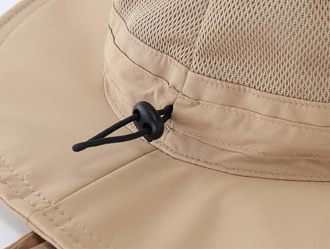 Connectyle Women's UPF 50+ Sun Hat UV Protection Wide Brim Bucket Hat Summer Beach Hats Fishing Hiking Outdoor Safari Hats-VerdiqueGarden