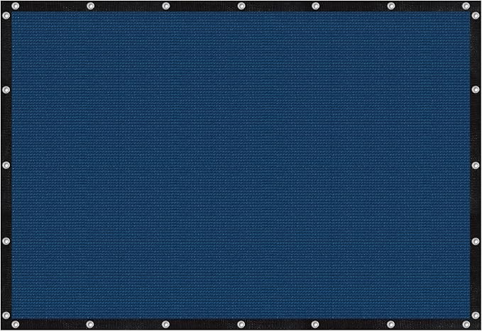 VICLLAX Shade Fabric Sun Shade Cloth with Every 2 FT Grommets for Patio Garden Pergola Cover Canopy 4x18 FT, Dark Blue-VerdiqueGarden