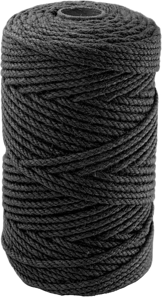 4mm x 200 Feet Black Jute Rope, Twine for Gardening Tomato Climbing Plant Tie Floristry Crafts Gift Wrapping Packing Decor-VerdiqueGarden