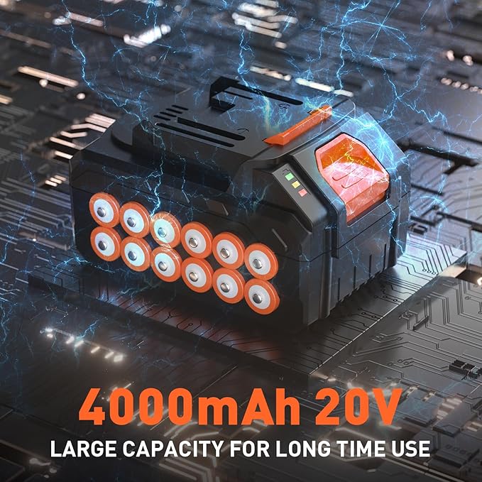 Maxlander Lawn Mowers, 13Inch Electric Lawn Mower Cordless, 20V 2-in-1 Battery Powered Lawn Mower with Brushless Motor, 5-Position Height Adjustment, Battery and Charger Included-VerdiqueGarden