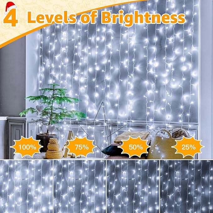 Ollny Outdoor String Lights 800LED 262FT, Cool White Waterproof Fairy Light with Remote Plug in, 8 Modes Timers Dimmable Christmas Lights for Outside Indoor Bedroom Patio Camping Garden-VerdiqueGarden