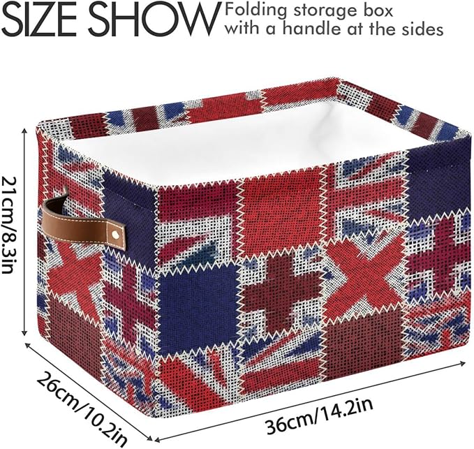 Flag Rectangular Storage Basket Organizer Bin Shelf Baskets For Clothes For Home Office Dorm-VerdiqueGarden