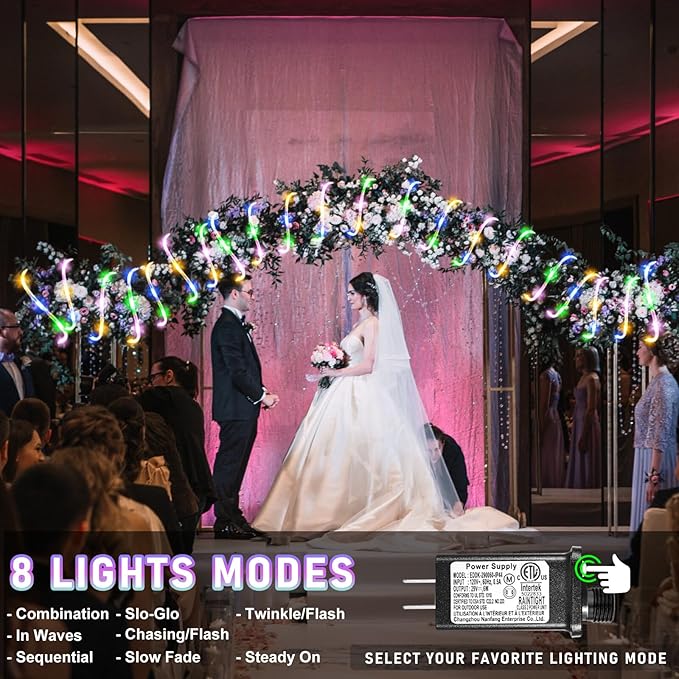 66FT 200 LED Rope Lights for Outside, Easter Lights Outdoor with Waterproof 8 Modes, Flexible and Connectable Plug in String Lights for Indoor Patio Pool Party Easter Decorations, Pastel Multicolor-VerdiqueGarden