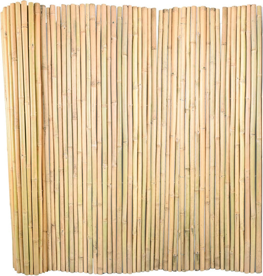 Natural Bamboo Fence 6ft H x 8ft L x 0.7In D, Eco-Friendly Privacy Fence for Outdoor Wall, Garden, Yard, Pool, Patio, Decorative Bamboo Fencing-VerdiqueGarden