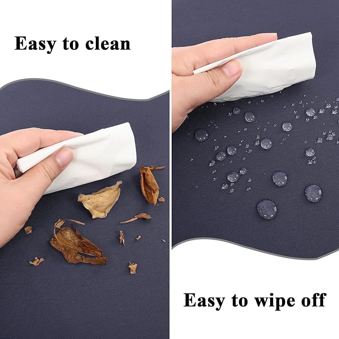 Outdoor Chair Cushions Set of 2, Waterproof Foam Patio Seat Cushions with Ties for Garden Sofa & Dining Furniture, 3-Year Color Fastness, 16x17x2 Inch, Grey-VerdiqueGarden