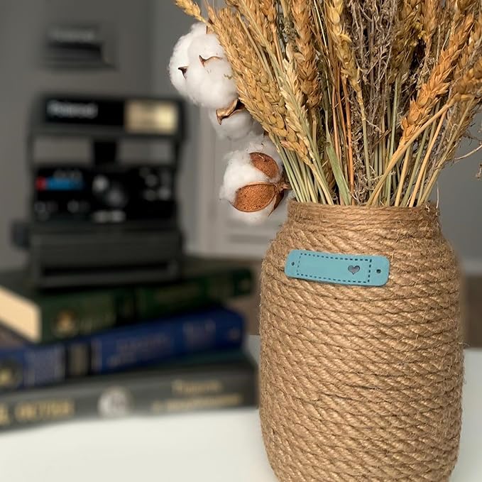 Jute Twine String,164 Feet 1/4 Inch Natural Jute Rope,4ply Thin Ribbon Hemp Twine for Gift Wrapping Craft Plant Garden Christmas Handmade Arts Decoration Packing String Home Decor-VerdiqueGarden