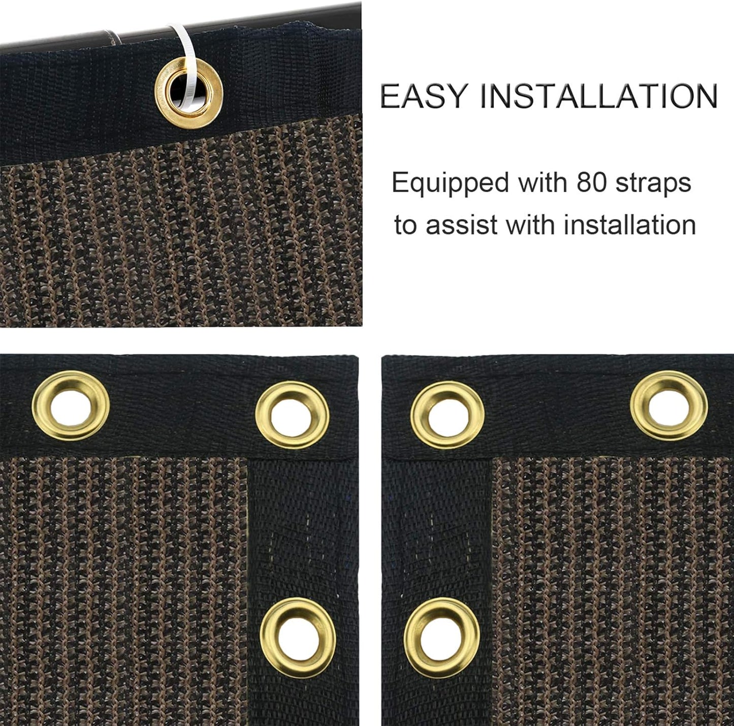 Sunnyglade 6 feet x 150 feet Privacy Screen Fence Heavy Duty Fencing Mesh Shade Net Cover for Wall Garden Yard Backyard (6 ft X 150 ft, Brown)-VerdiqueGarden