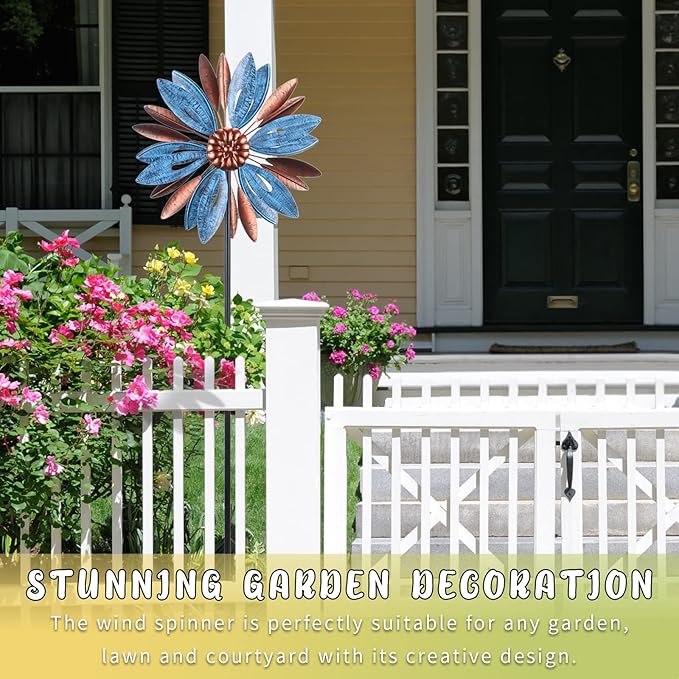WONDER GARDEN Wind Spinner, Premium Kinetic Wind Sculpture Spinners Metal Windmill for Outdoor Yard Patio Lawn & Garden Decor-VerdiqueGarden