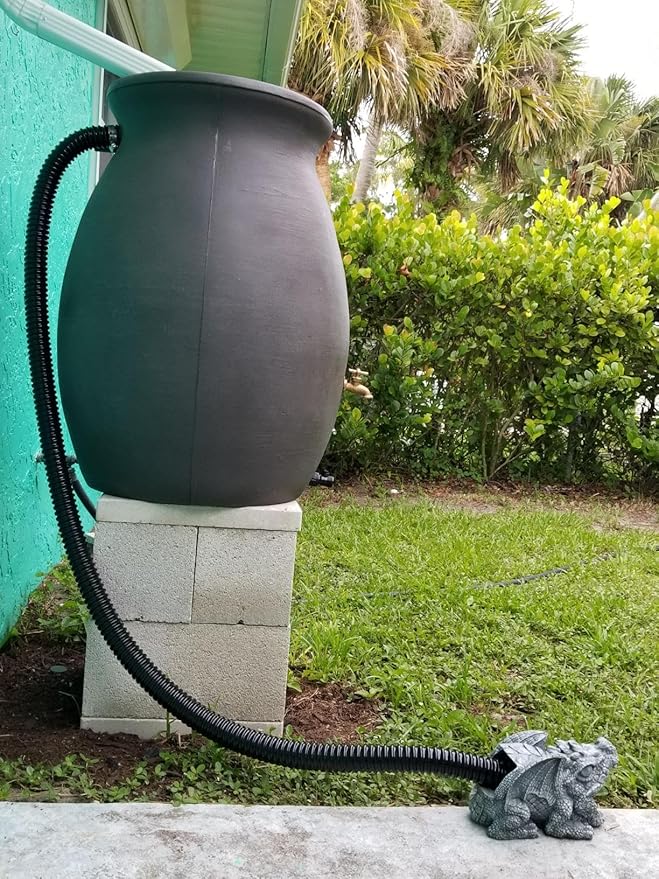 Pond Hose ID 1-1/2” × 25ft Black Corrugated Flexible Reinforced PVC Hose Vinyl Tubing for Pond Pump Fountain Garden Waterfall, Non-toxic & Kinkproof, with 2 clamps, 1.5in 38mm id-VerdiqueGarden