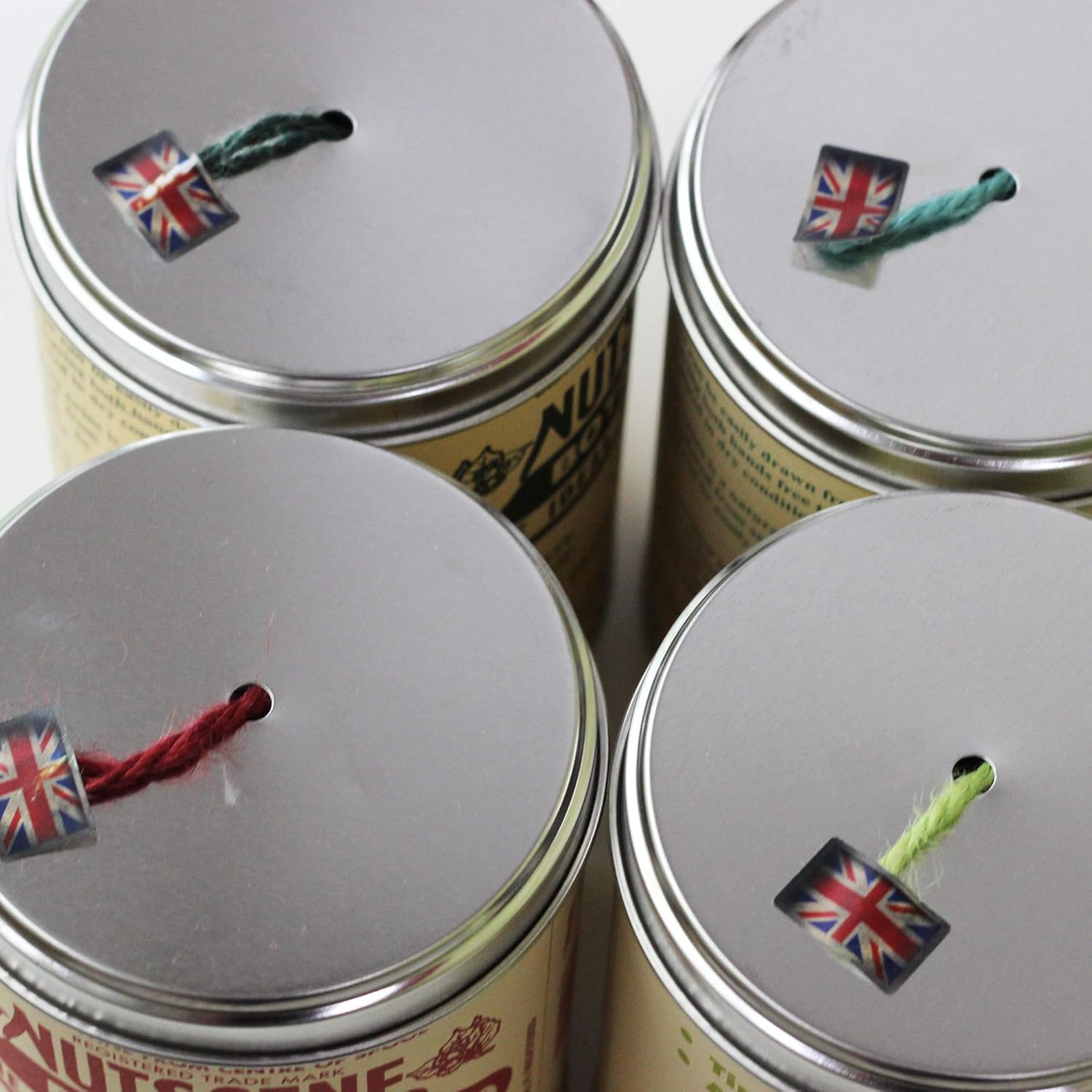 NUTSCENE Iconic Tin (Tin ‘O’ Twine) with Their Heritage Scottish Jute Twine and Hole in Top for Easy Dispensing. 14 Colors to Choose from. 164 Yards. (Blue)-VerdiqueGarden