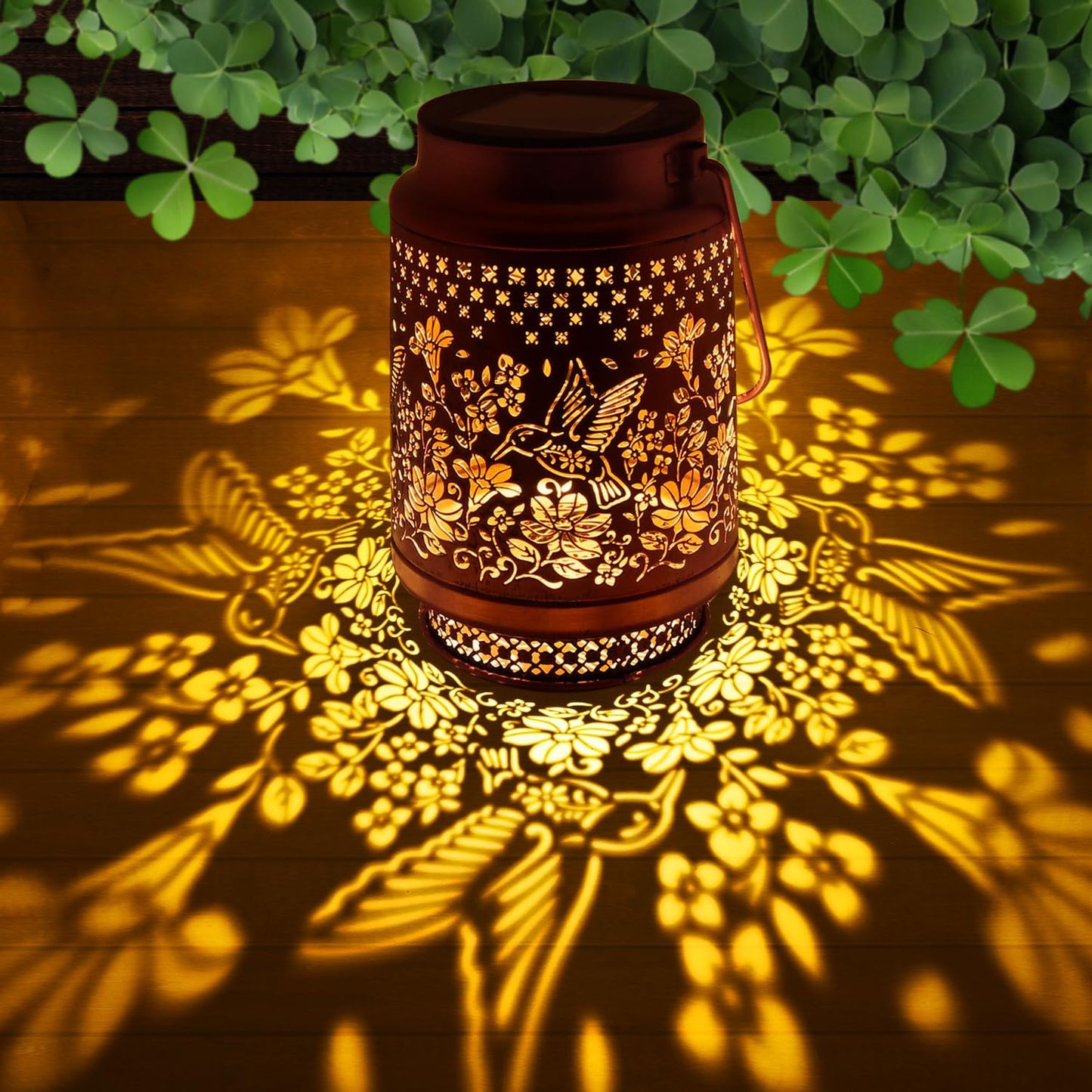 Solar Lanterns Outdoor Waterproof, Hummingbird Hanging Solar Lanterns Birthday Gifts for Women Mom Grandma, Garden Decor for Patio Yard Lawn Backyard Porch-VerdiqueGarden