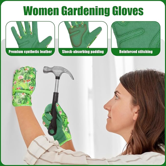 HANDLANDY Women Safety Work Gloves Utility Touch Screen Working Grip Glove for Yardwork Gardening Breathable Mechanic Gloves-VerdiqueGarden