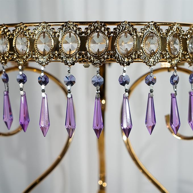 HDCRYSTALGIFTS Purple Chandelier Icicle Drop Prisms Crystal 55mm, Pack of 25-VerdiqueGarden