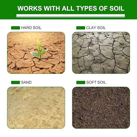 32" x 2" Extended Length Auger Drill Bit for Planting Bulb & Bedding Plant Auger, Garden Plant Auger, No Need to Squat Post Hole Digger for 3/8" Hex Drive Drill, Earth Auger Bulb Planter Tool-VerdiqueGarden