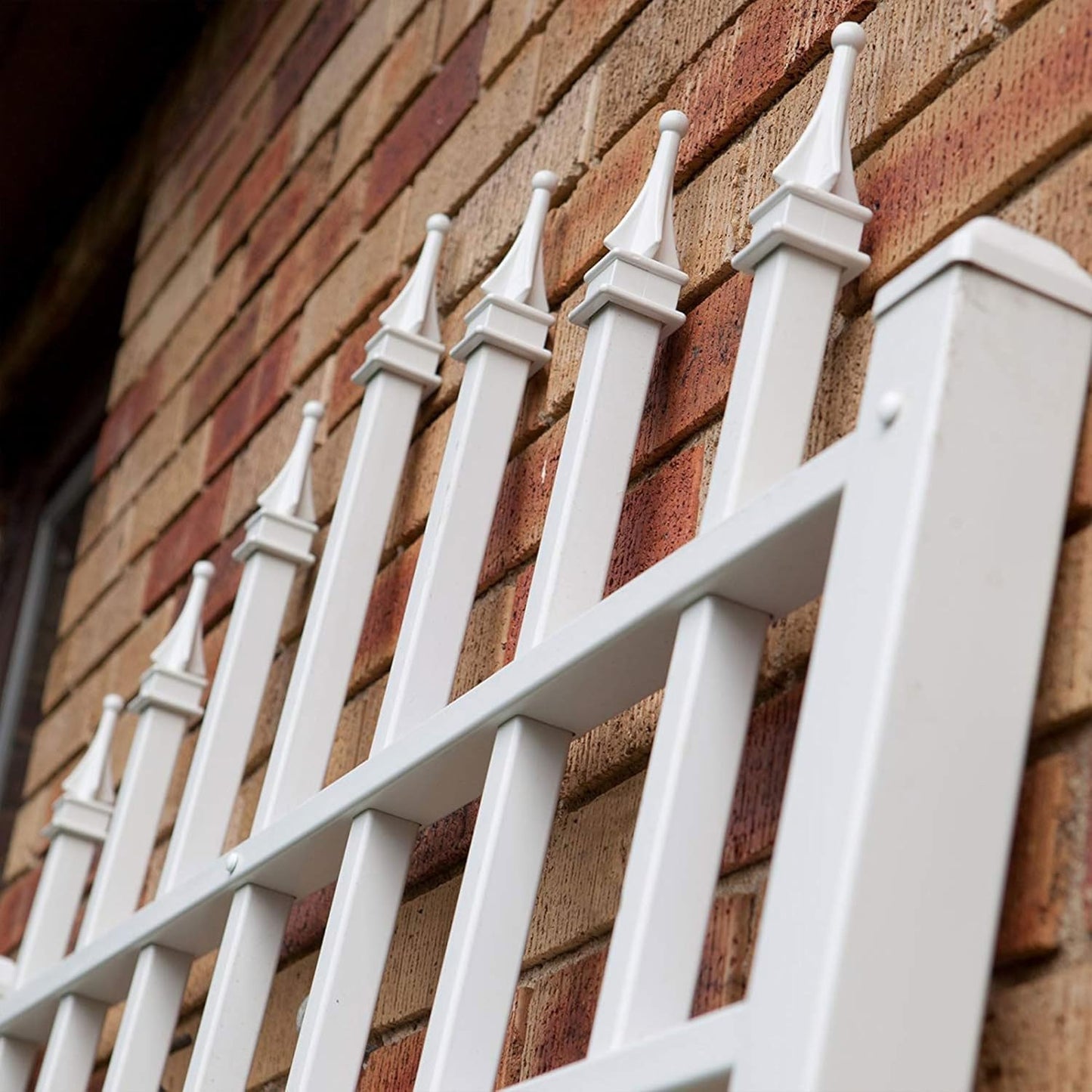 Dura-Trel Winchester 57 x 95 Inch PVC Vinyl Outdoor Garden Patio Trellis, with Wall Mounting Screws, White-VerdiqueGarden