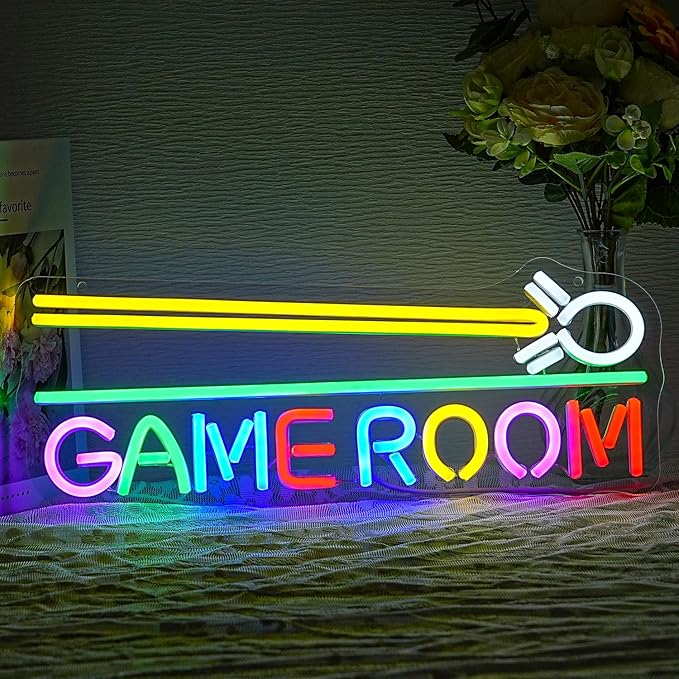 Game Room Neon Sign Billiard Neon Light Colorful Letter Led Neon Sign for Golf Decor Game LED Neon Light for Billiard Club Man Cave Bedroom Bar Decor-VerdiqueGarden