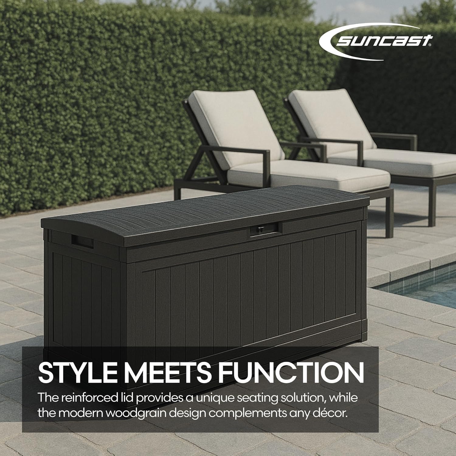 Suncast 80 GAL. LARGE DECK BOX-VerdiqueGarden