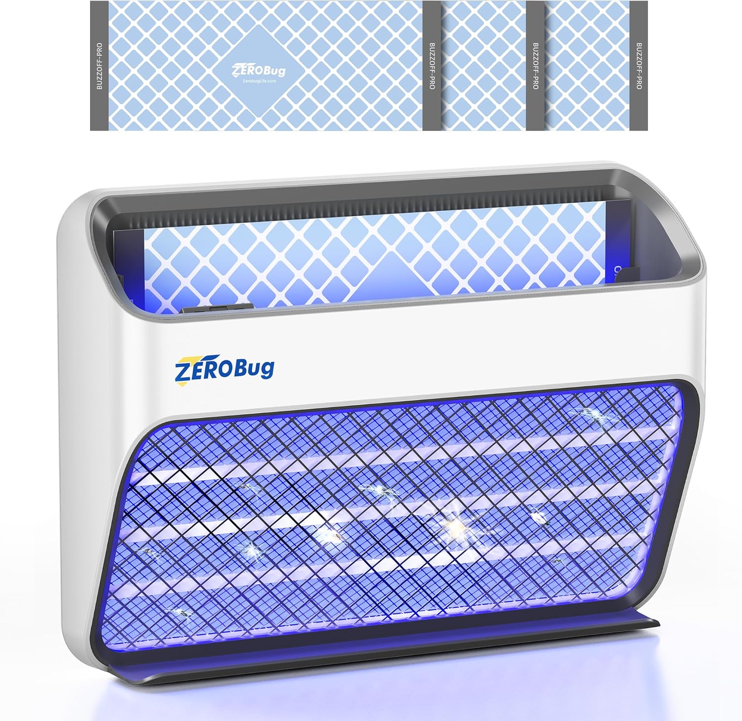 2025 Bug Zapper & Trap Indoor, 5X Catcher Rate Fly Killer, USB-C Powered Electric Mosquito Zapper with Long-Life UV LED, Fruit Fly Trap for Home, Kitchen, Bedroom, 1 Device & 3 Traps-VerdiqueGarden