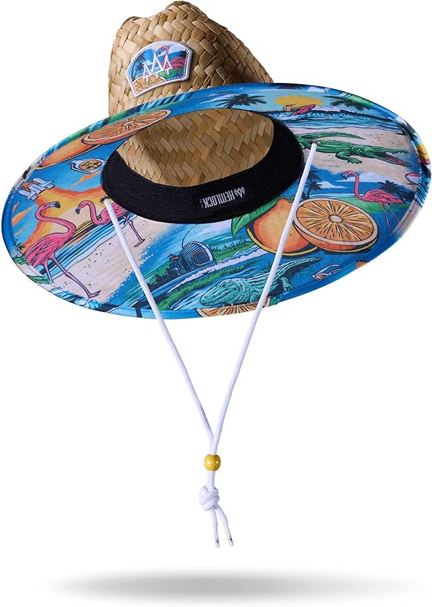 Straw Hat for Men & Women | Lifeguard Hat, Beach Hat & Sun Hat | UPF 50+ Wide Brim for Sun Protection | One Size | Hemlock-VerdiqueGarden