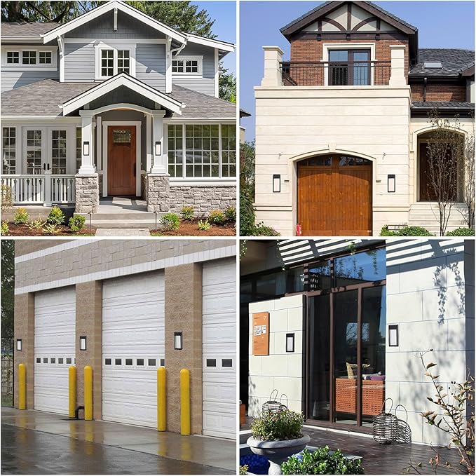 GOODFOEVER 4 Pack Solar Fence Lights Solar Post Accent Light/Wall Light for Outdoor, Yard, Fence, Porch and Garage, Body in Aluminum and Glass Waterproof-VerdiqueGarden