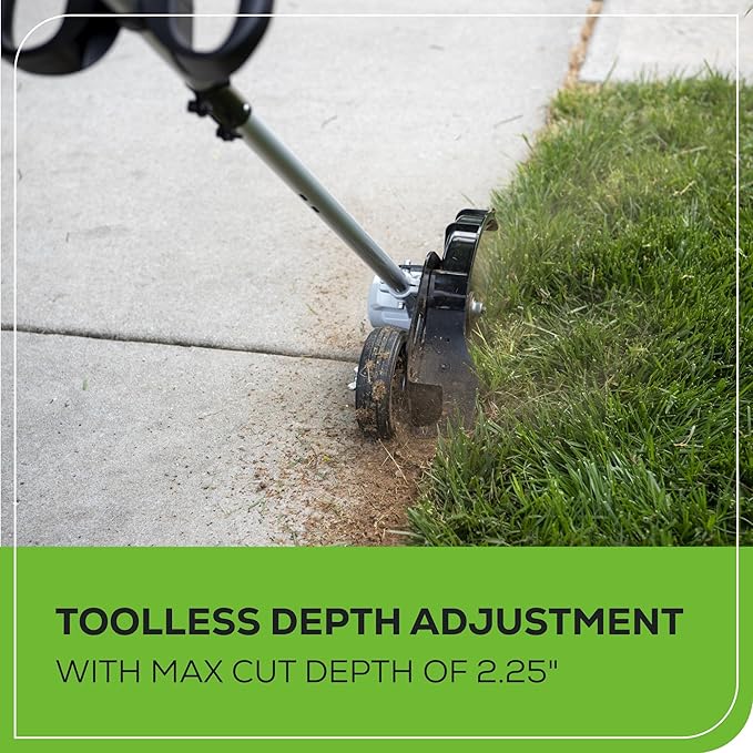 Greenworks 40V 8" Brushless Edger, 4.0Ah USB Battery and Charger Included-VerdiqueGarden