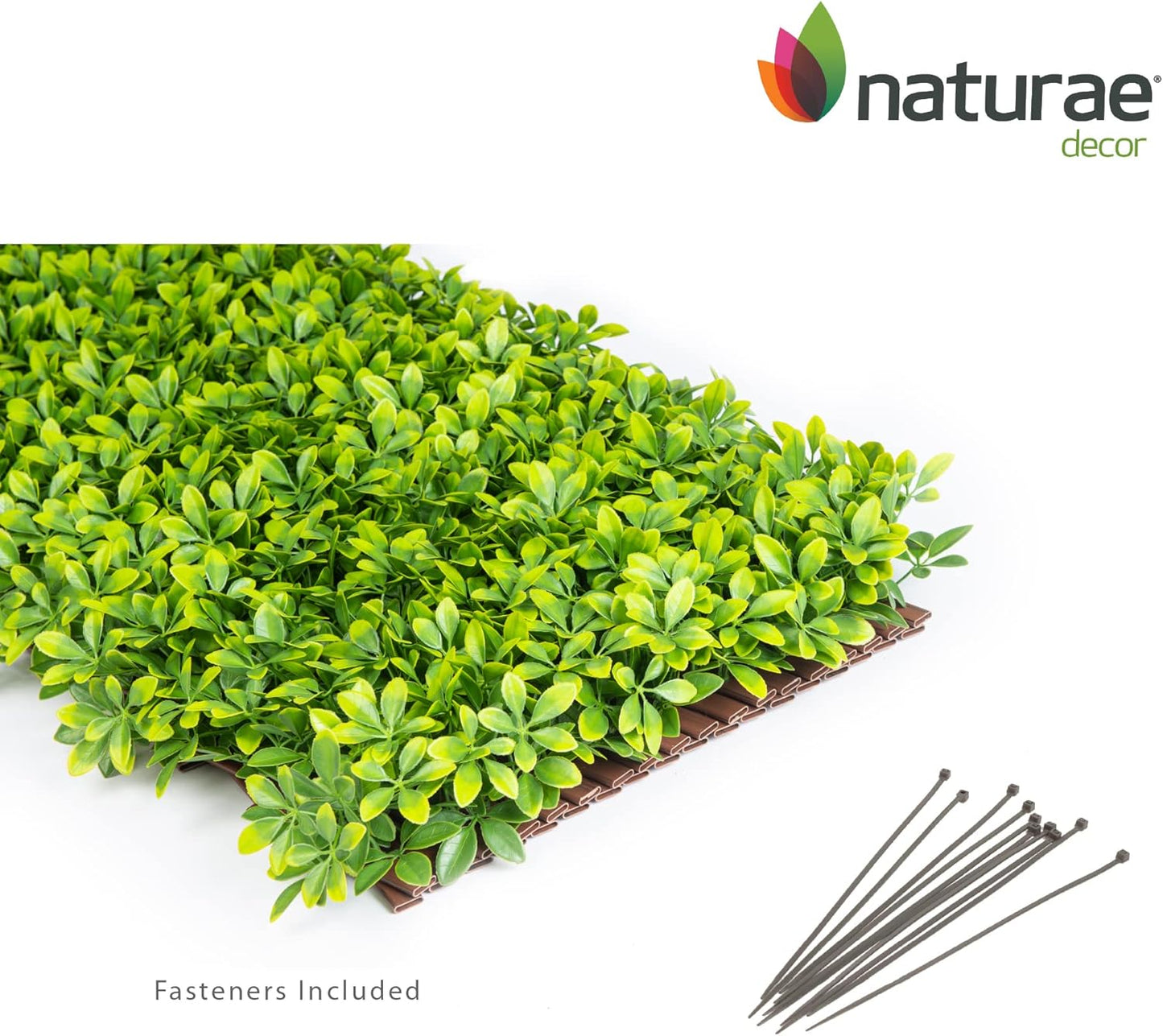 Naturae Decor PVC Expandable Trellis - Outdoor Privacy Screen - Sturdy and Flexible - Realistic Look - 36 in x 72 in - Schefflera Leaves-VerdiqueGarden