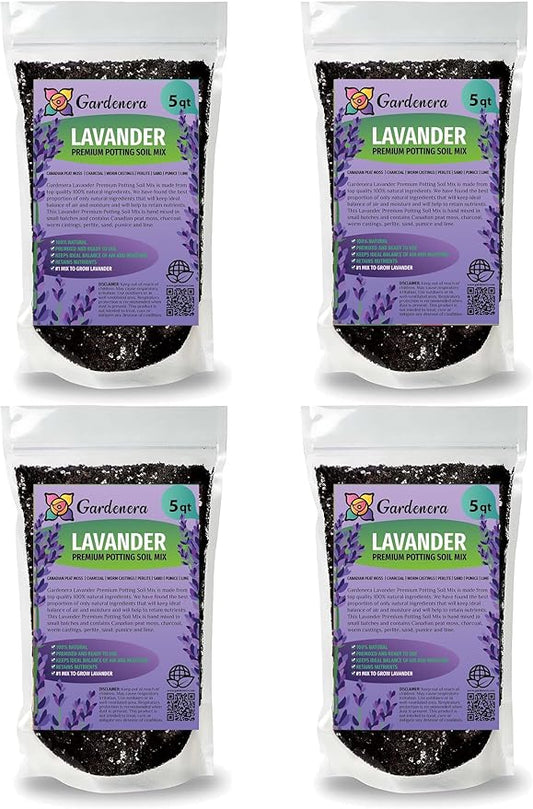 Organic Lavender Soil Blend - Enhance The Beauty and Aroma of Your Garden - 20 QUARTS-VerdiqueGarden