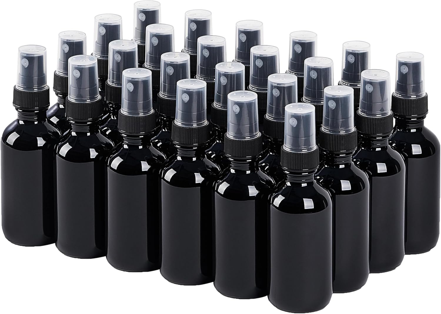 Glass Spray Bottles (2oz-24pcs, Black)-VerdiqueGarden
