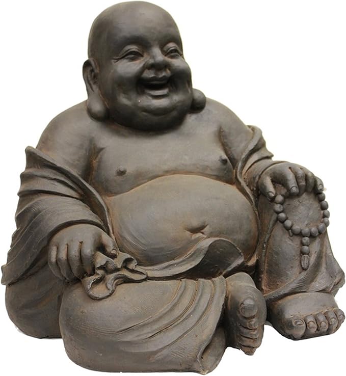 Hi-Line Gift Ltd Happy Sitting Buddha Statue, 165-Inch-VerdiqueGarden