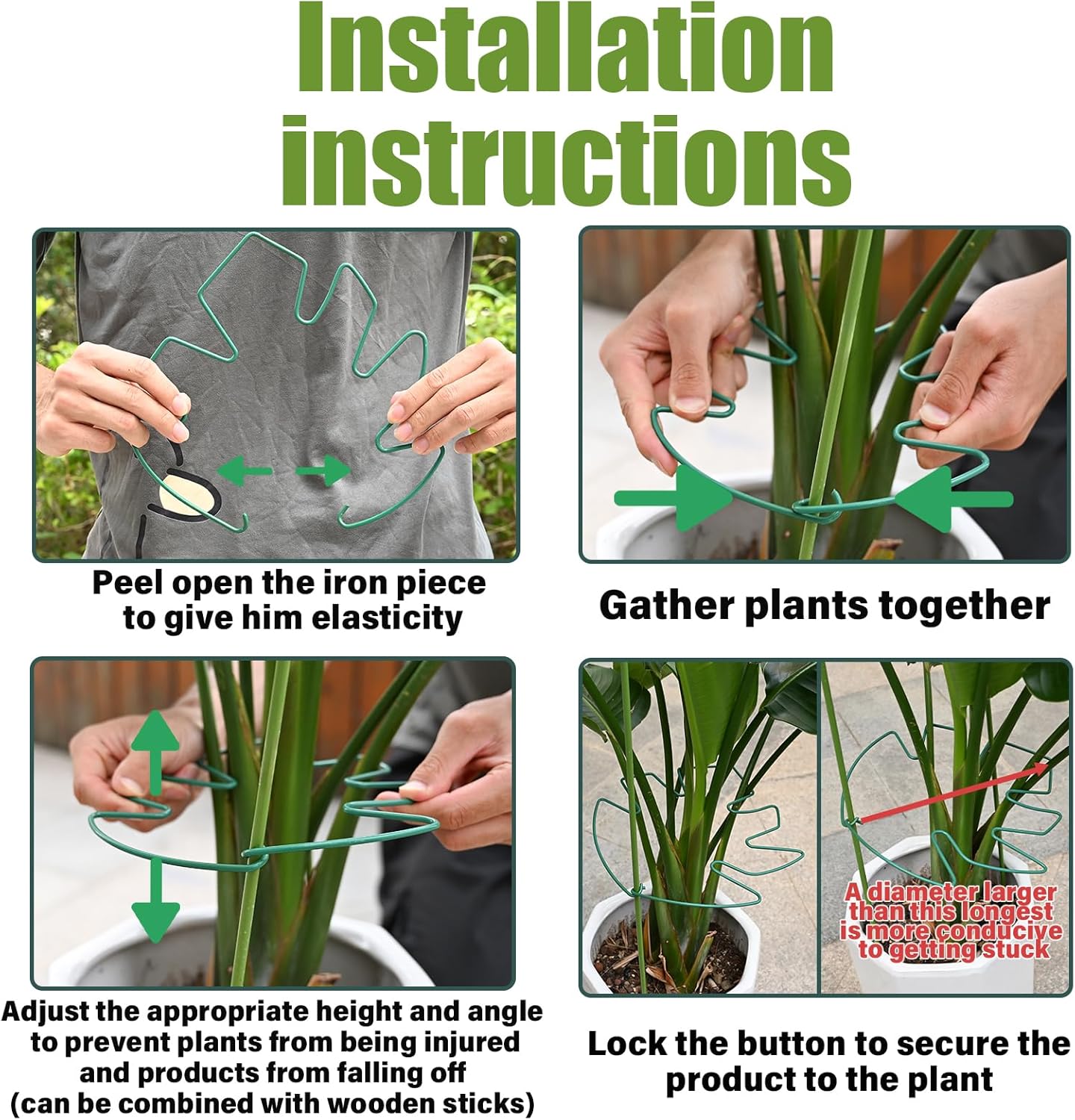 5PCS Monstera Plant Support Stem 9 x 7.6 in- Durable Stabilizer Set for Indoor Climbing Plants, Holders for Enhancing Growth, Ideal Gift for Plant Lovers, Fishbone Cactus Stake Garden Tool-VerdiqueGarden