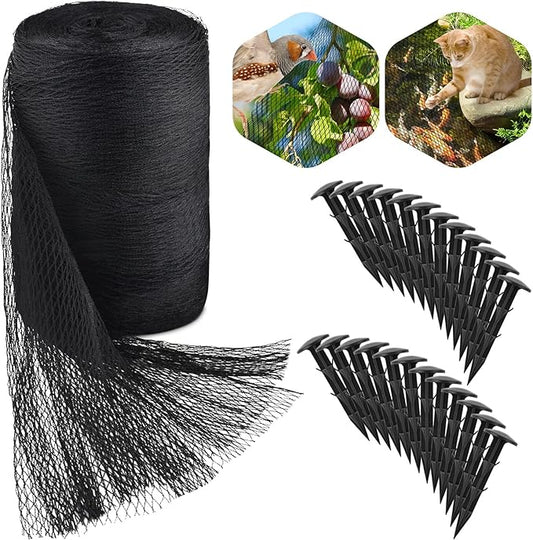 PACETAP Pond Netting Kit 20 x 30 Ft,Pond Netting for Leaves,Koi Pond Cover,Heavy Duty Koi Pond Netting,Pool Protective Cover Netting Protecting Koi Fish from Birds, Cats -Stakes Included-VerdiqueGarden